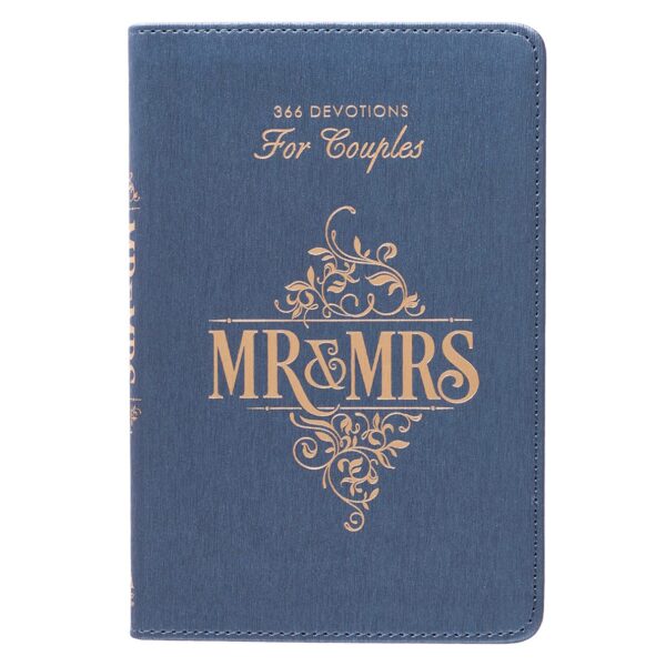 Mr. & Mrs. 366 Devotions for Couples Blue Faux Leather 126 0353 0