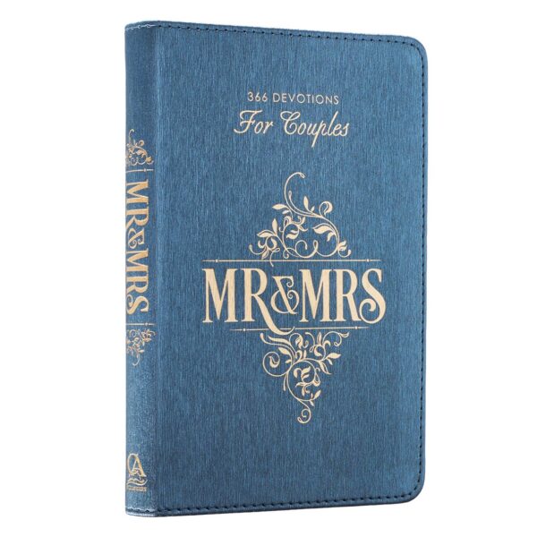 Mr. & Mrs. 366 Devotions for Couples Blue Faux Leather 126 0353 3