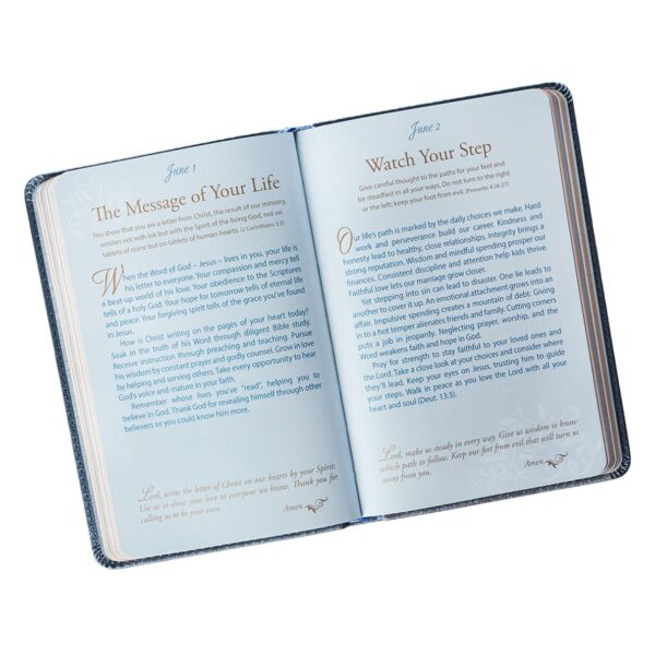 Mr. & Mrs. 366 Devotions for Couples Blue Faux Leather 126 0353 4