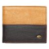 Wallet-Genuine Leather-Two-tone Brown with Cross Badge - Image 2