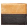 Wallet-Genuine Leather-Two-tone Brown with Cross Badge