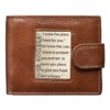 Brown Genuine Leather Wallet w/Brass Inlay - Jeremiah 29:11 - Image 2