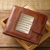 Brown Genuine Leather Wallet w/Brass Inlay - Jeremiah 29:11 - Image 5