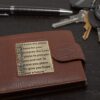Brown Genuine Leather Wallet w/Brass Inlay - Jeremiah 29:11 - Image 7