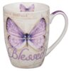 Blessed Purple Butterfly Coffee Mug - Jeremiah 17:7 - Image 2