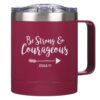 Berry Stainless Steel Mug - Be Strong & Courageous - 11oz - Image 2