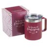 Berry Stainless Steel Mug - Be Strong & Courageous - 11oz - Image 3