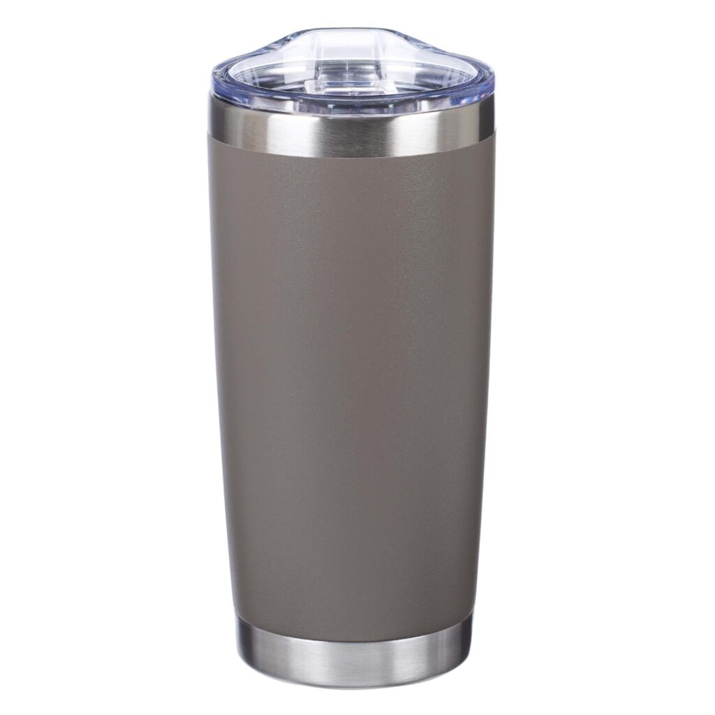 Image of Taupe Stainless Steel Mug – Trust In The Lord – 18 oz