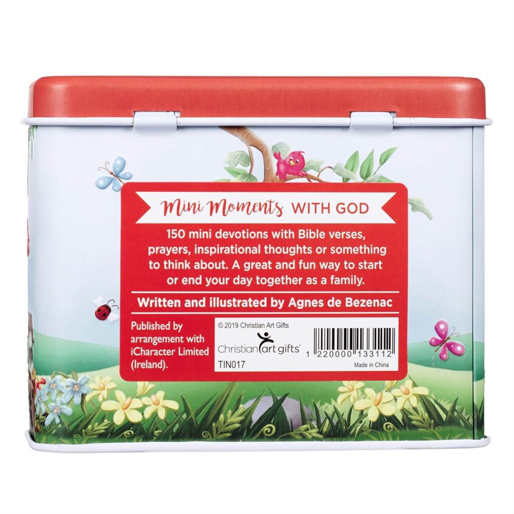 Image of Devotional Cards for Kids in Tin Mini Moments with God