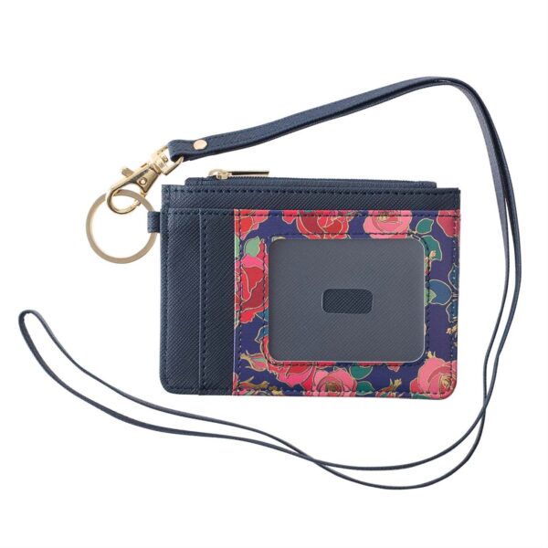 ID Card Holder Heart and Roses Faux Leather 132 8235 1