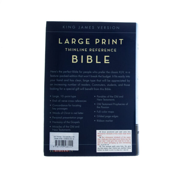 KJV Thinline Reference Bible Chocolate / Blue 206 0086 5