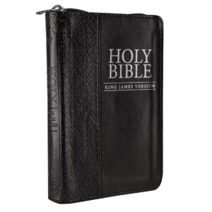 Image of KJV Compact Bible-Black LuxLeather w/Zipper