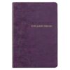 KJV Purple Floral Faux Leather Large Print Thinline - Thumb Index