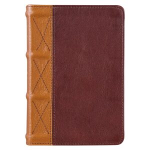 Image of KJV Compact Saddle Tan and Butterscotch Large Print