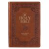KJV Floral Saddle Tan Faux Leather Full-size Giant Print - Thumb Index  - Discon