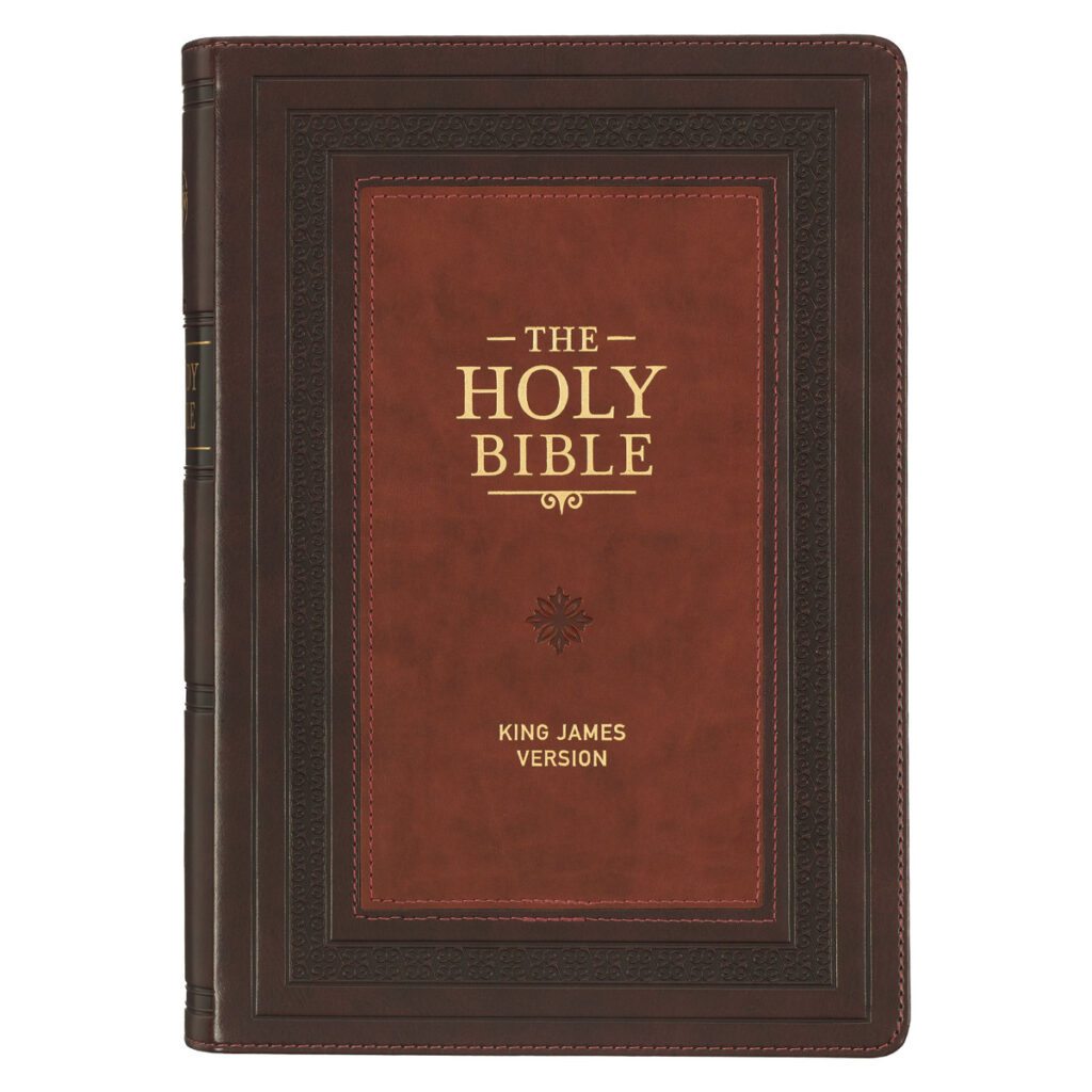 Image of KJV Study Bible LP Faux Leather, Burgundy/Toffee