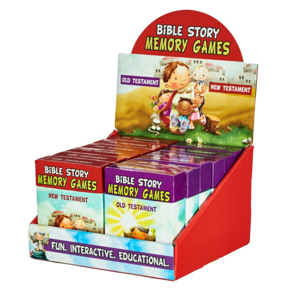 Bible Story Memory Games Merchandiser (12 Games) 650 0446 0