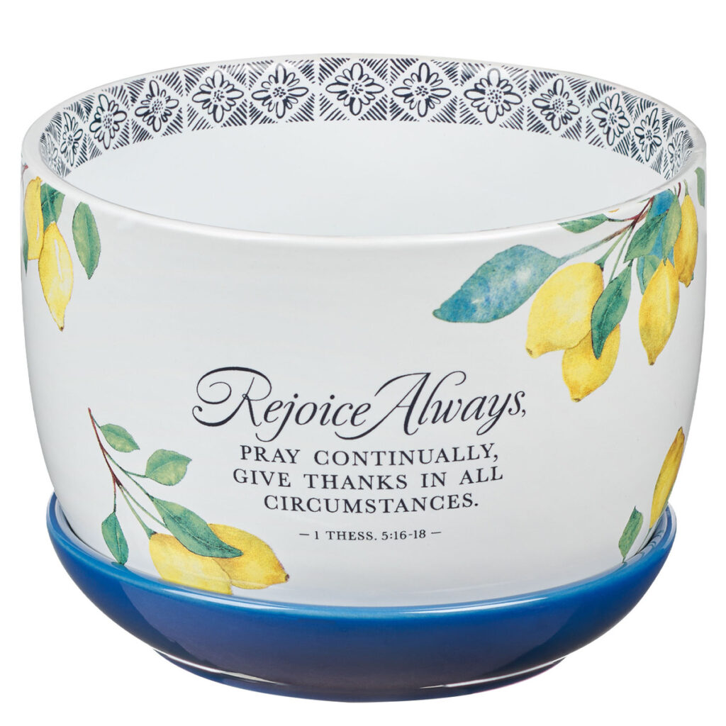 Image of Planter Lemons Rejoice Always 1 Thess. 5:16-18