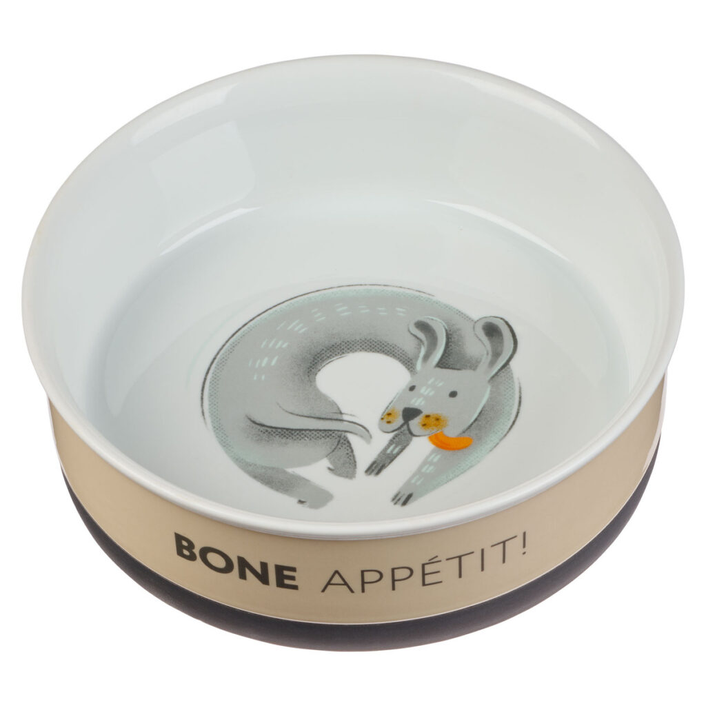Image of Ceramic Bowl Bone Appetit! Large Taupe
