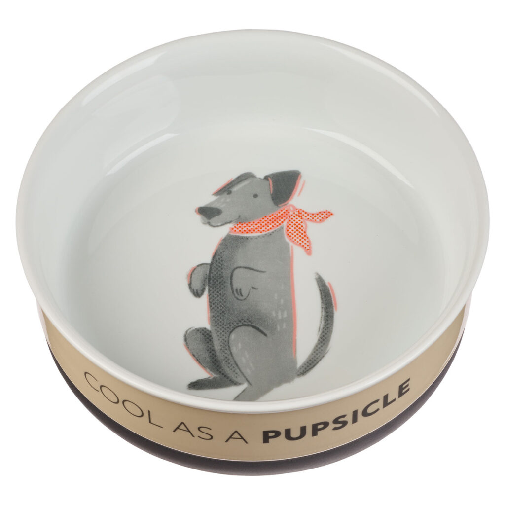 Image of Ceramic Bowl Cool as a Pupsicle Large Taupe