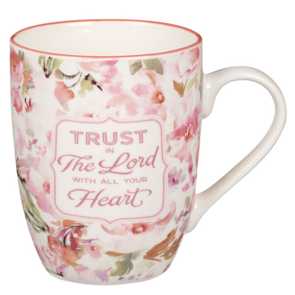 Mug Coral Floral Trust in the Lord Prov. 3:5-6 125 1248 0