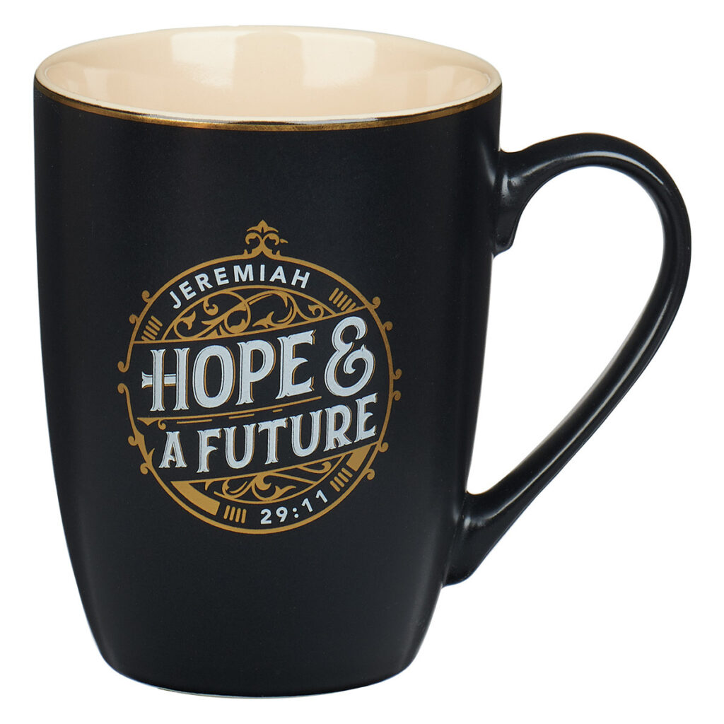 Image of Mug Black/Cream I Know the Plans Jer. 29:11