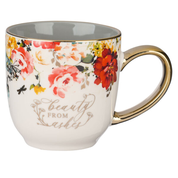 Mug Gray/White Floral Beauty from the Ashes Isa. 61:3 125 1394 0