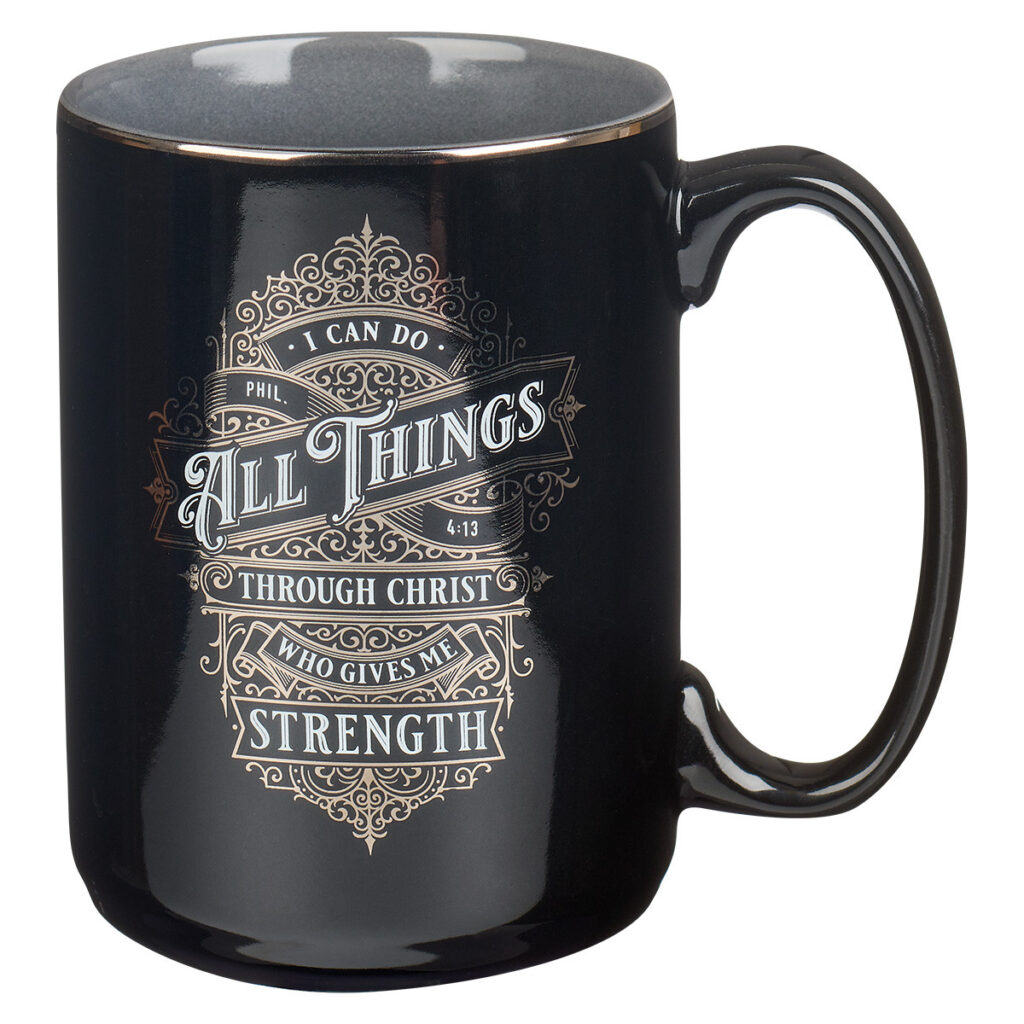 Image of Mug Black/Gray All Things Phil. 4:13