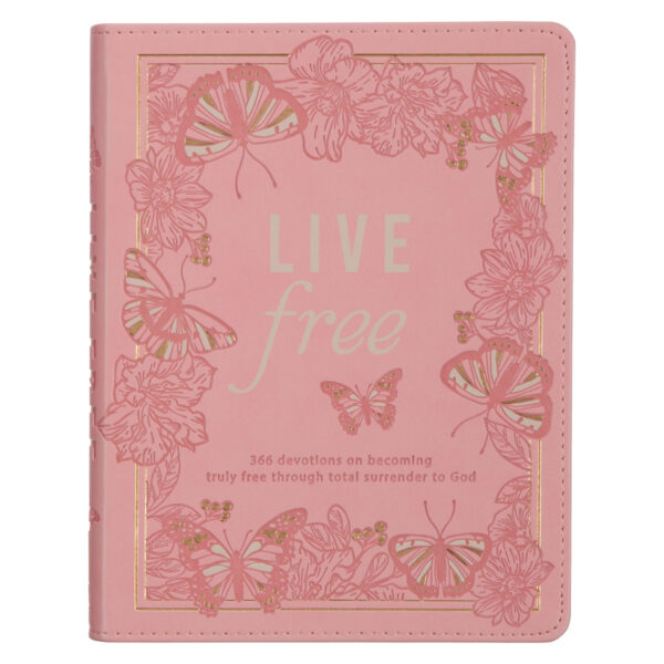 Devotional Live Free Pink Faux Leather 126 2951 0