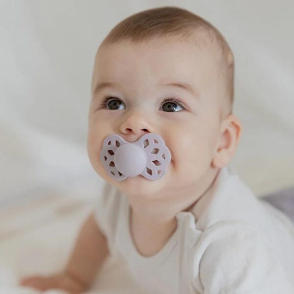 Bibs Pacifier lnfinity Anatomical 0-6 Months - Ivory/Blush 300 1127 3