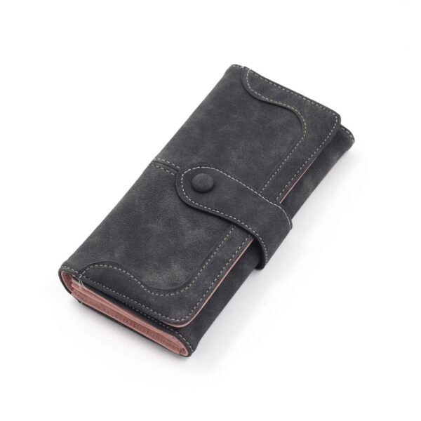 Suede Clutch Wallet - Black
