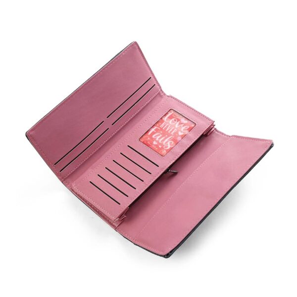 Suede Clutch Wallet - Black - Image 2