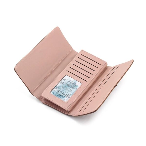 Suede Clutch Wallet - Tan - Image 2