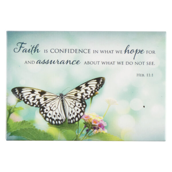 Magnet Butterfly Faith, Hope, Assurance Heb 11:1 465 0377 0