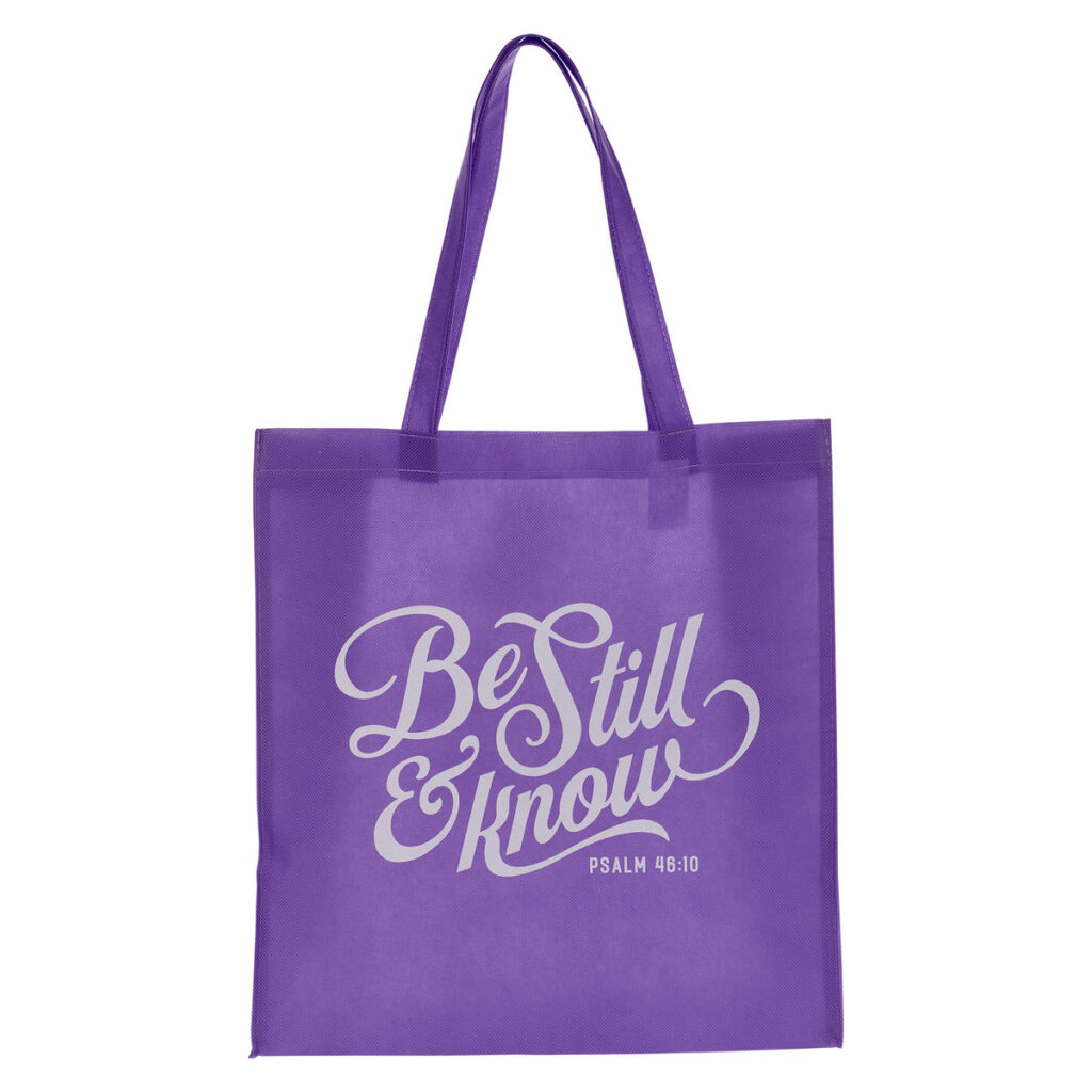 Image of Tote Purple Be Still & Know Ps. 46:10