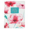 Journal Handy Faux Leather Coral Poppies Never Give Up