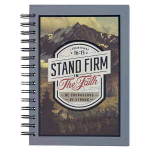 Image of Journal Wirebound Gray Stand Firm 1 Cor. 16:13