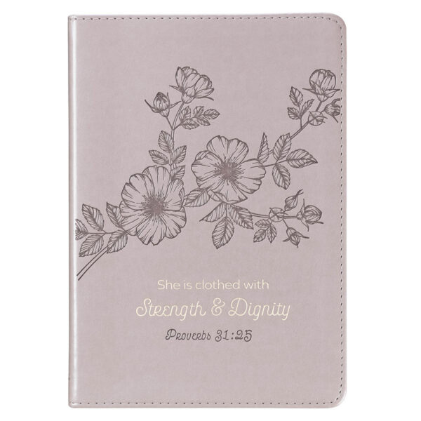 Journals Slimline Lux-Leather Flexcover Strength & Dignity Mauve 600 0455 0