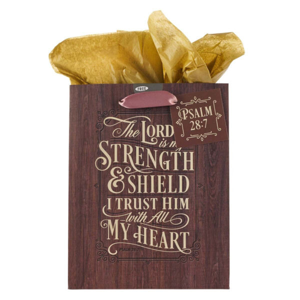 Gift Bag The LORD is My Strength and Shield Medium - Psalm 28:7 622 0355 0