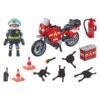 Playmobil Action Heroes - Fire Motorcycle & Oil Spill Incident - Image 2