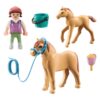Playmobil Horses of Waterfall - Child w/ Pony & Foal - Image 2