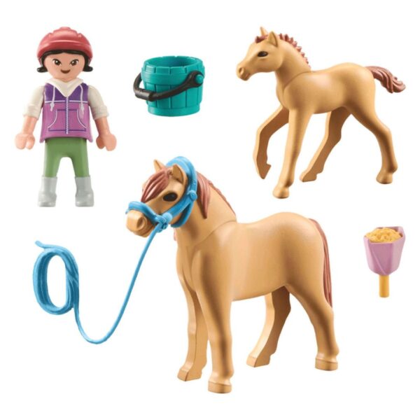 Playmobil Horses of Waterfall - Child w/ Pony & Foal 660 3640 1