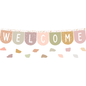 Image of Terrazzo Tones Welcome Bunting Bulletin Board