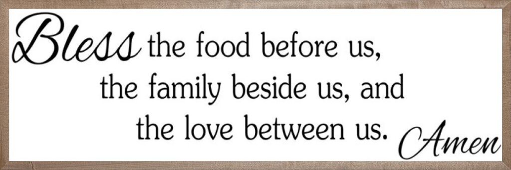 Image of Farmhouse Brown Bless the Food 12×36