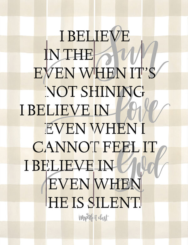 I Believe 9x12 912-PA-B0587A 128 3624 0