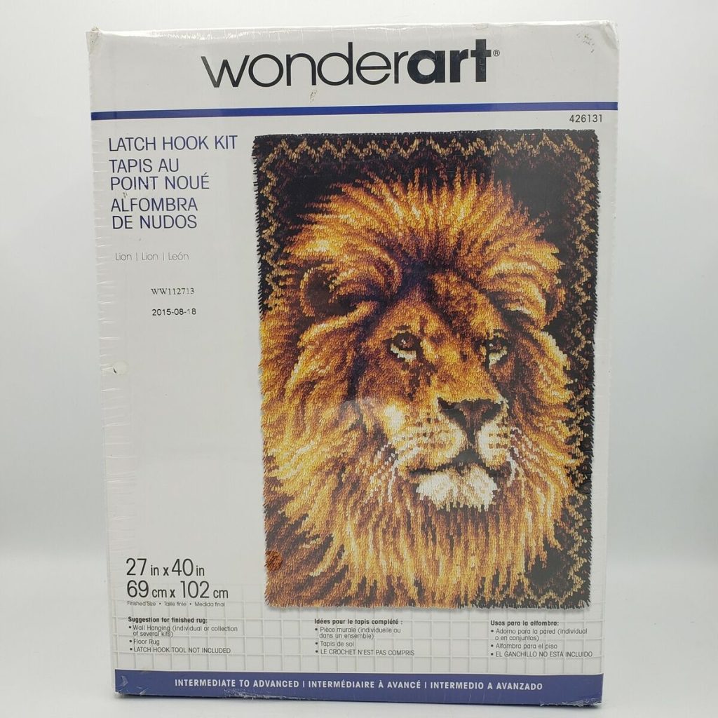 Image of Latch Hook Kit Lion 27″X40″
