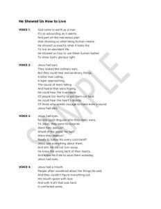 Image of He Showed Us How to Live – Script