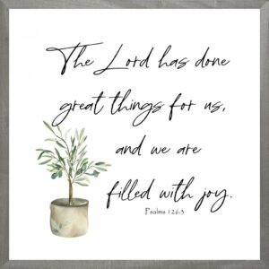 Image of The Lord Has Done (Gray) 18×18