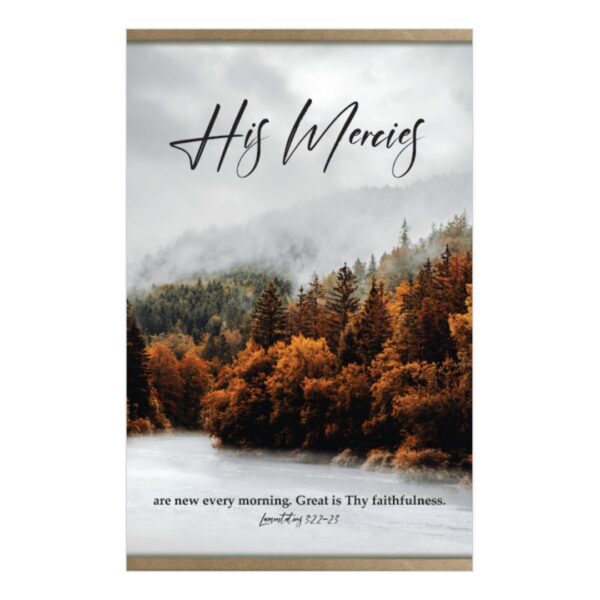Canvas Hanging Wall Art - His Mercies 18"x12"