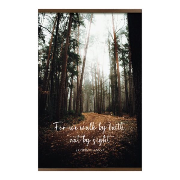 Canvas Hanging Wall Art - Walk By Faith 18"x12"